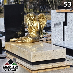 2 nagrobek pojedynczy anioł